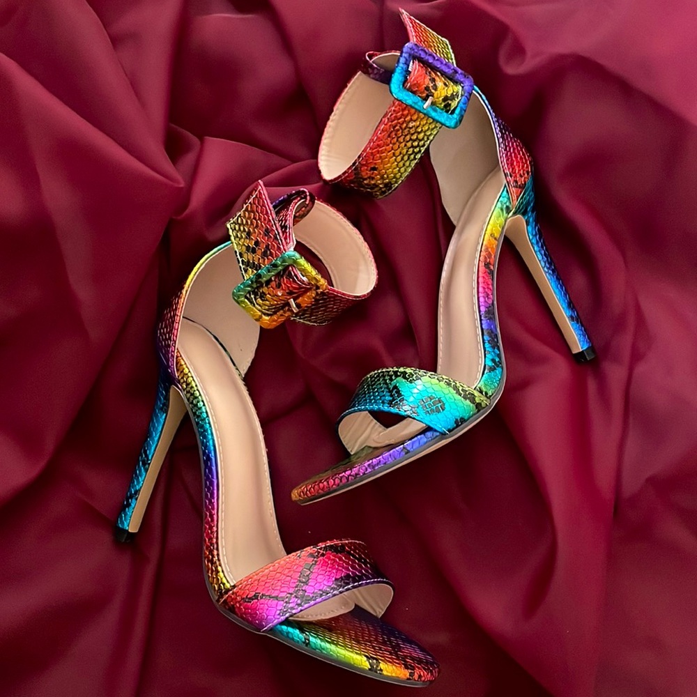 Rainbow Heeled Sandal NEW